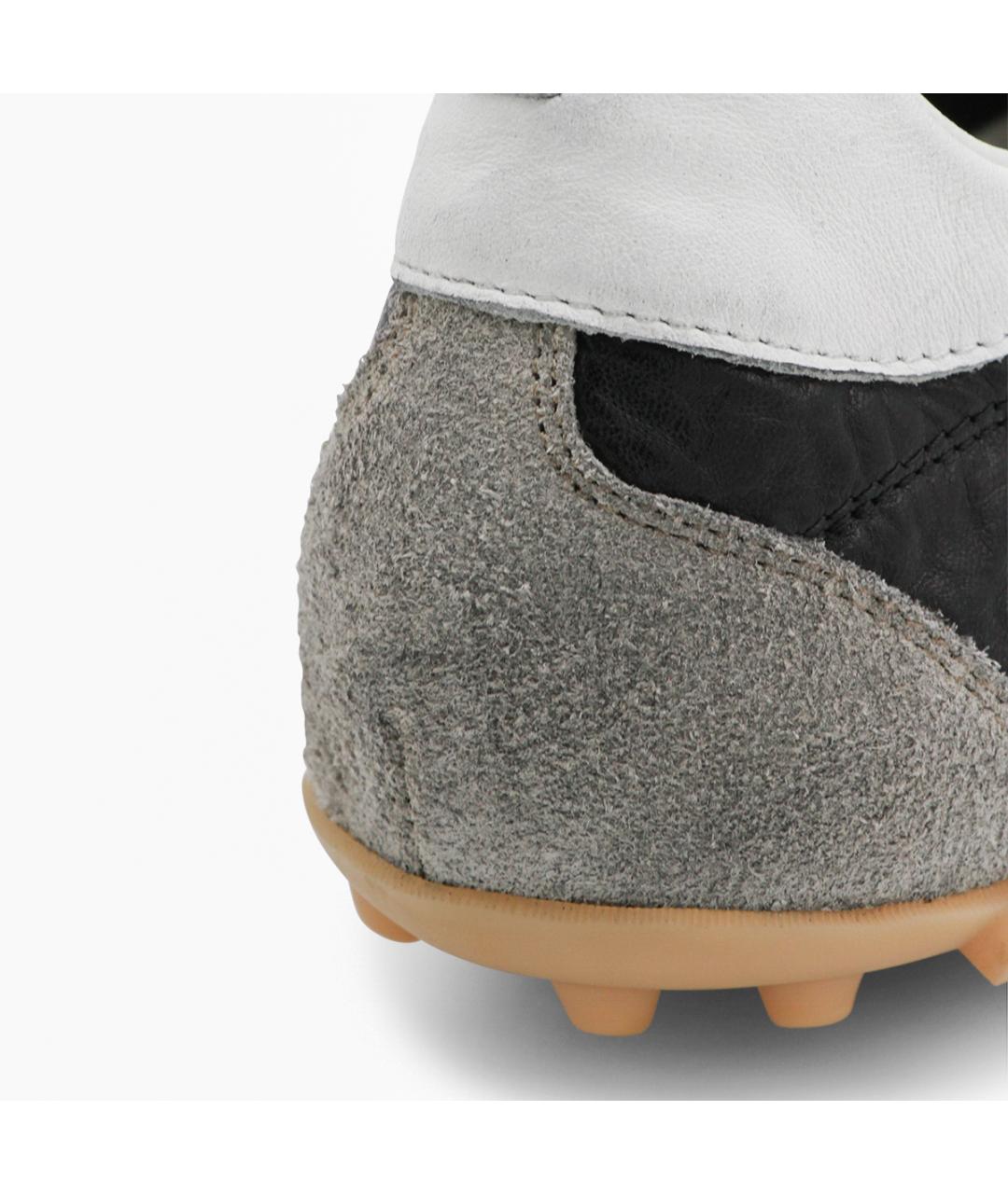 MAISON MARGIELA Черные кожаные низкие кроссовки / кеды, фото 4