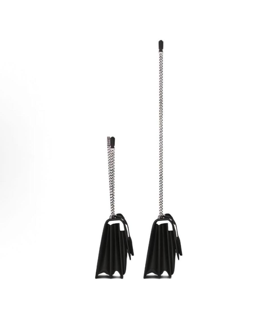 SAINT LAURENT Черная кожаная сумка через плечо, фото 6