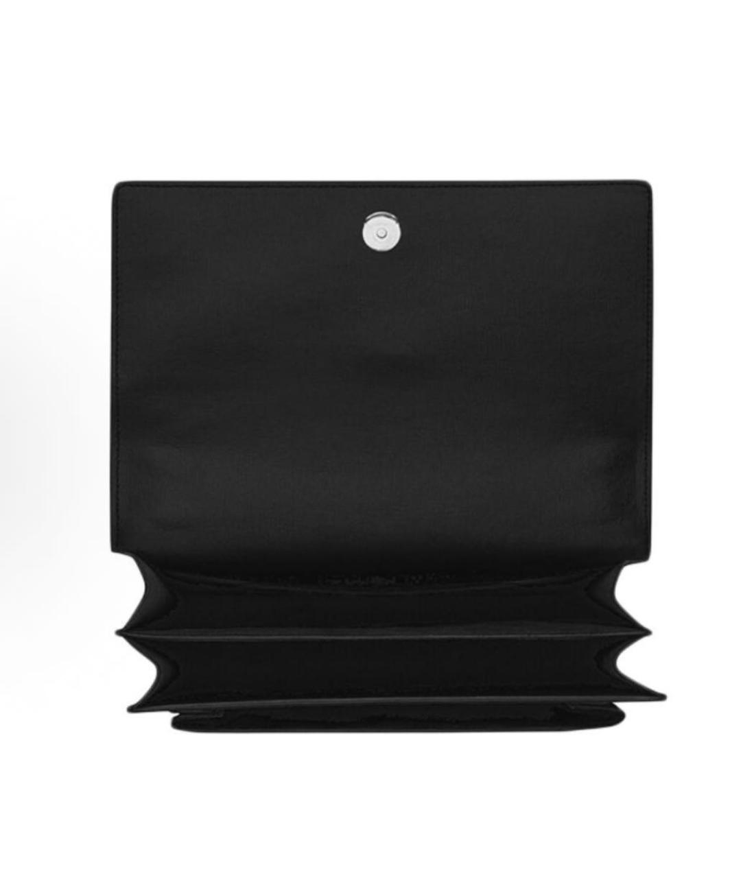 SAINT LAURENT Черная кожаная сумка через плечо, фото 7