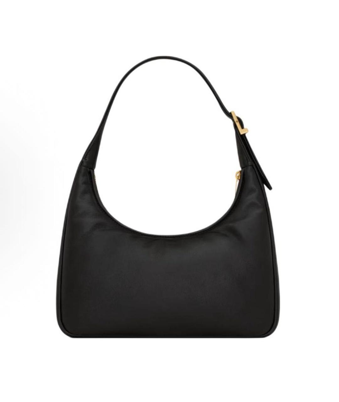 SAINT LAURENT Черная кожаная сумка через плечо, фото 4