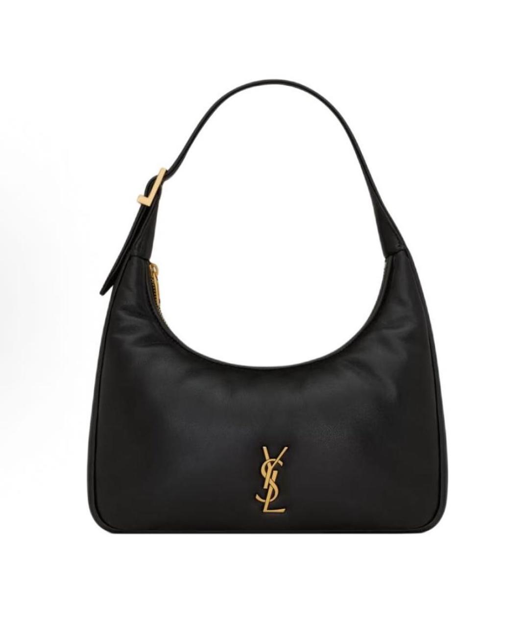 SAINT LAURENT Черная кожаная сумка через плечо, фото 8