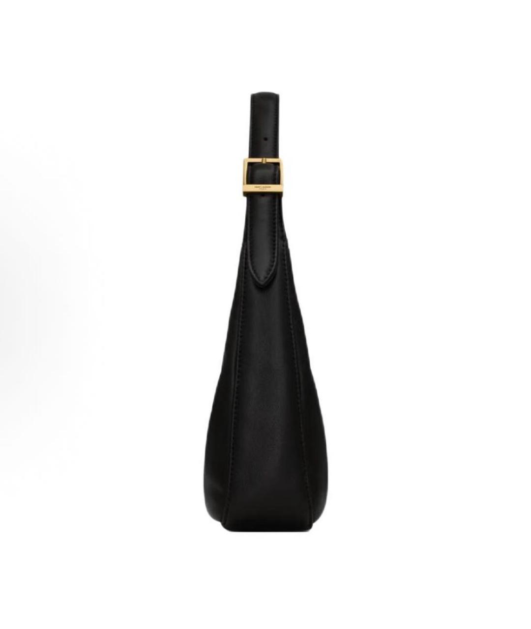SAINT LAURENT Черная кожаная сумка через плечо, фото 3