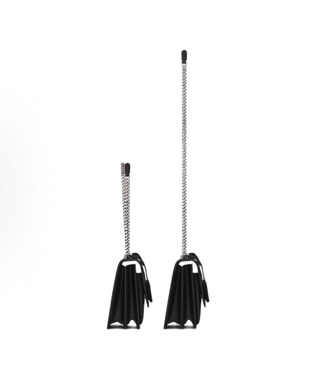 SAINT LAURENT Черная кожаная сумка через плечо, фото 6