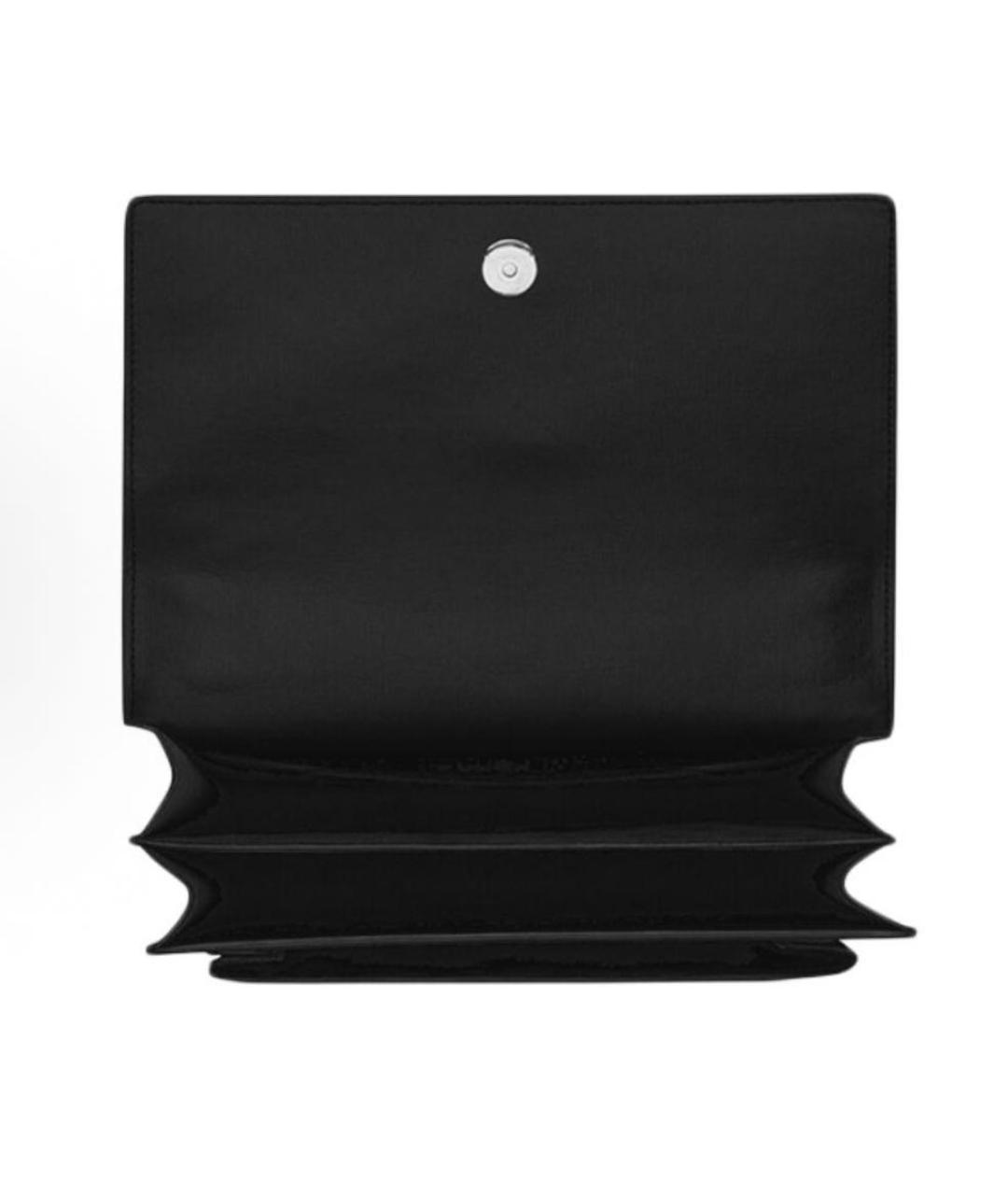 SAINT LAURENT Черная кожаная сумка через плечо, фото 7