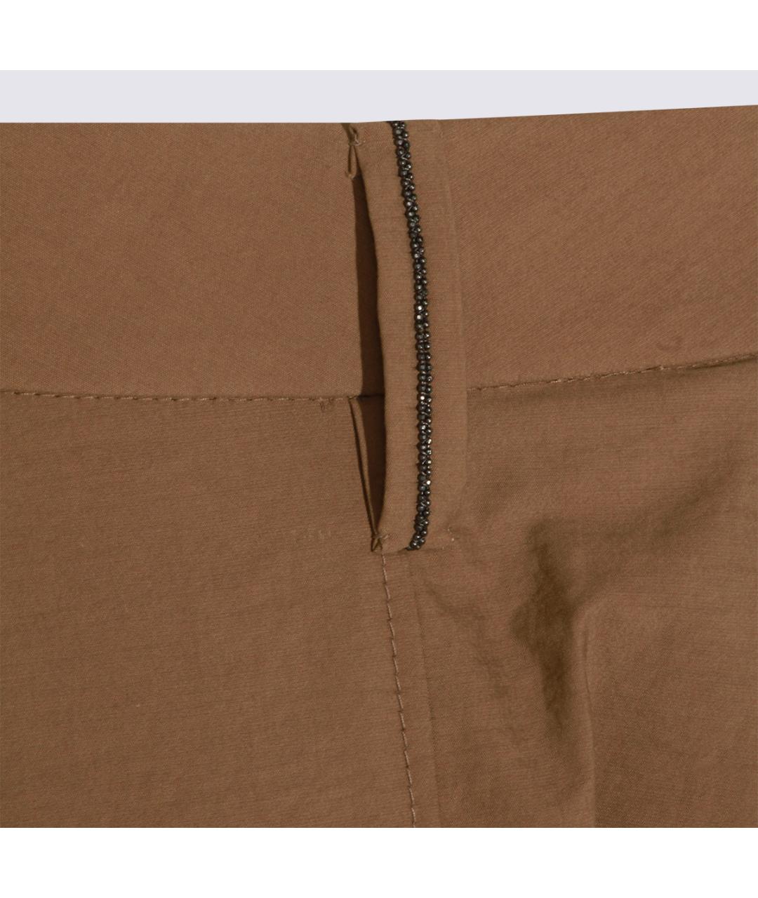 BRUNELLO CUCINELLI Бежевая хлопковая юбка миди, фото 4