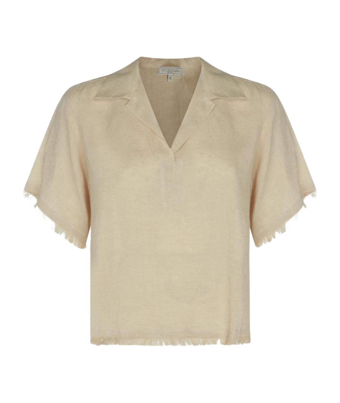 ANTONELLI FIRENZE Бежевая льняная рубашка, фото 1