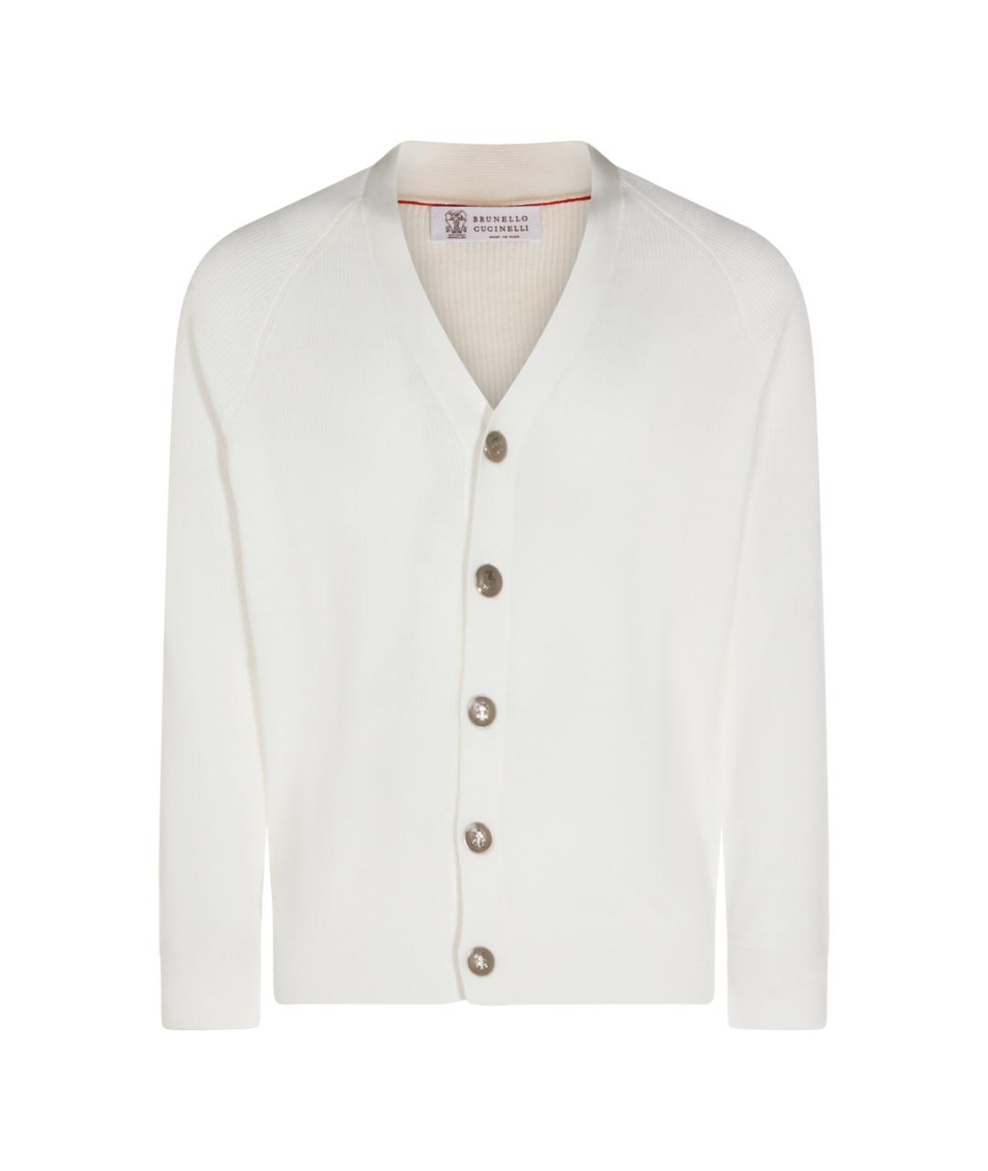 BRUNELLO CUCINELLI Белый хлопковый кардиган, фото 1