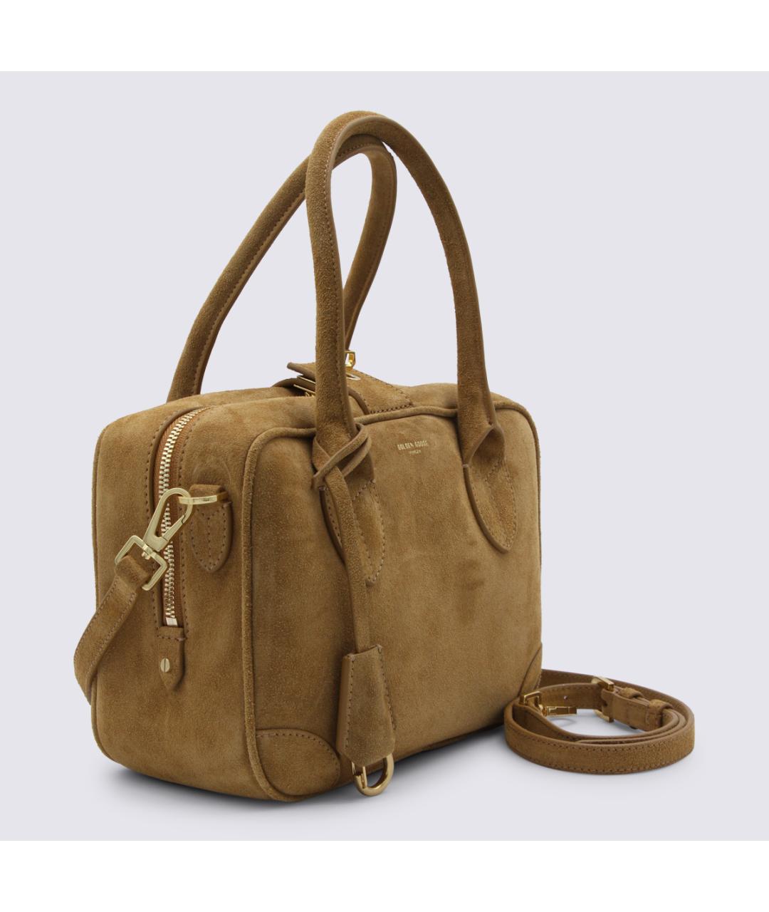 GOLDEN GOOSE DELUXE BRAND Бежевая замшевая сумка тоут, фото 2