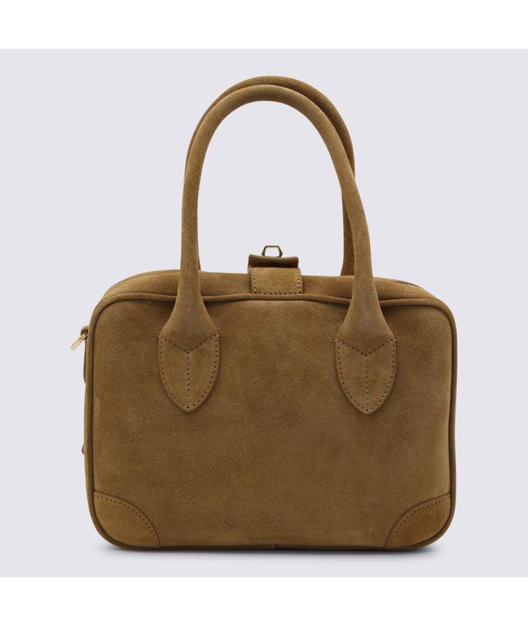 GOLDEN GOOSE DELUXE BRAND Бежевая замшевая сумка тоут, фото 3