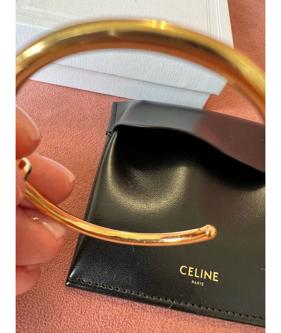 CELINE PRE-OWNED Золотой латунный браслет, фото 4