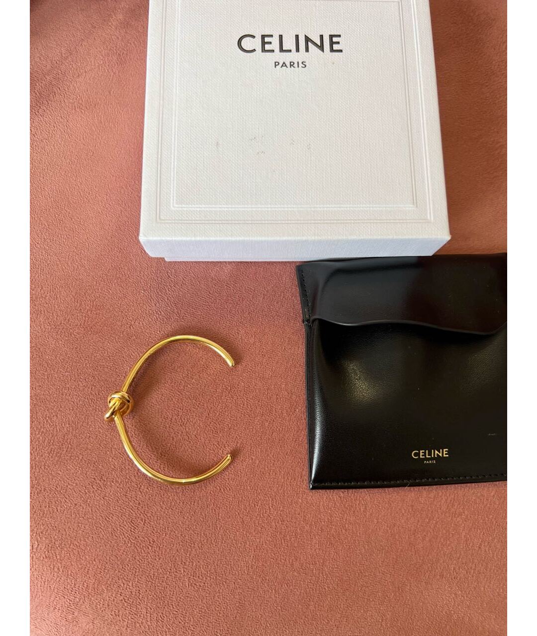 CELINE PRE-OWNED Золотой латунный браслет, фото 7