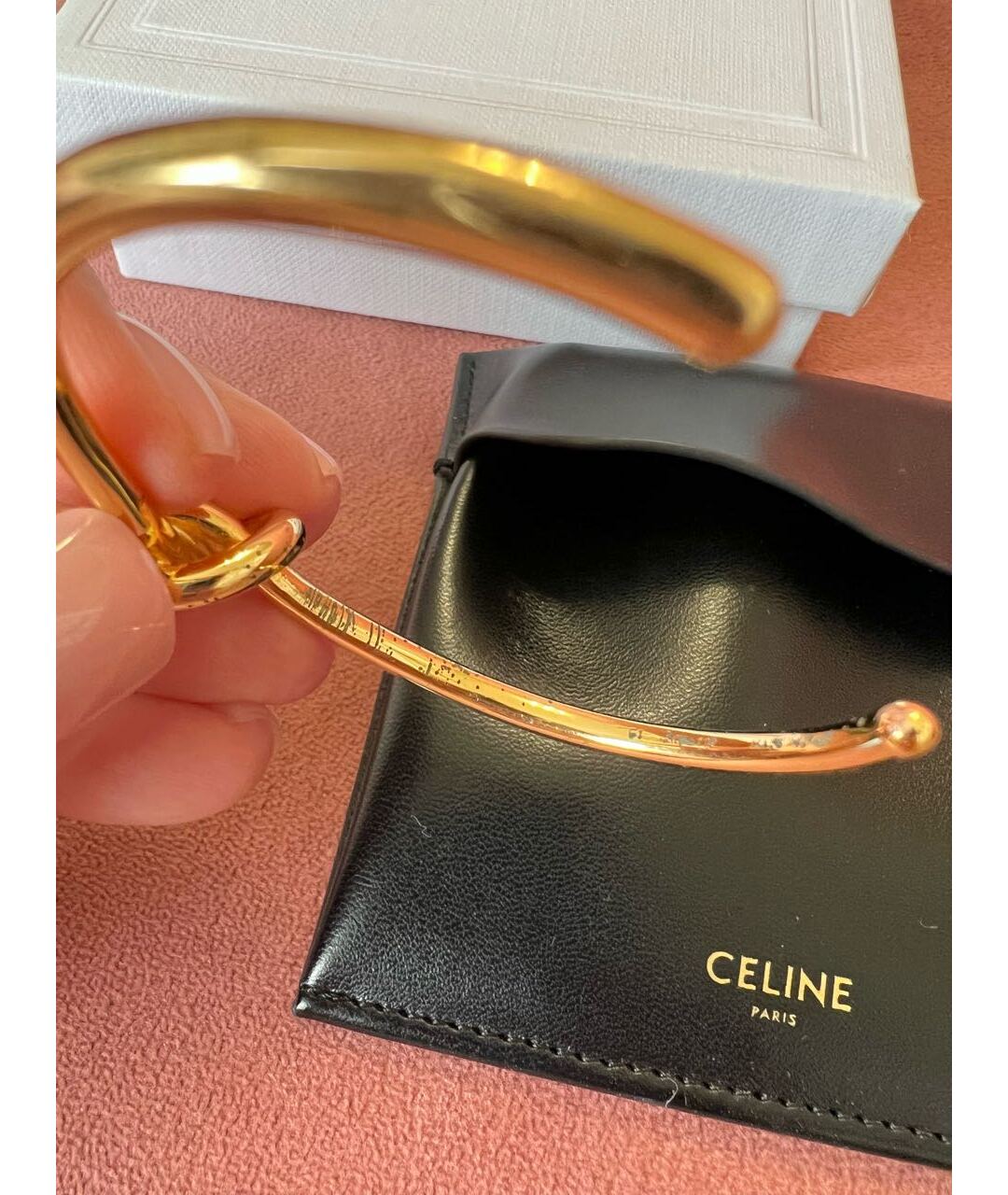 CELINE PRE-OWNED Золотой латунный браслет, фото 3