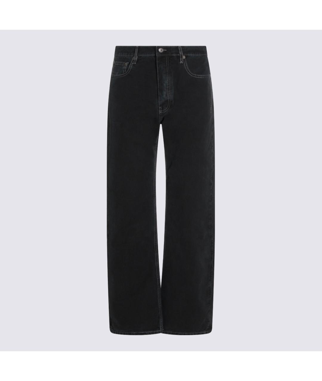 OFF-WHITE Черные хлопковые повседневные брюки, фото 5