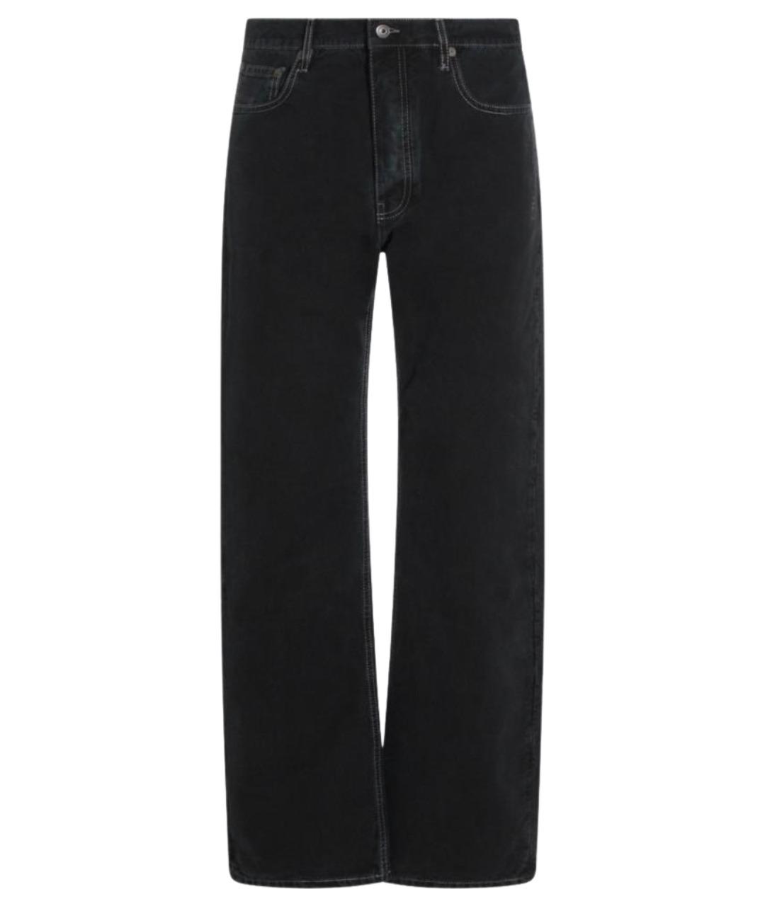 OFF-WHITE Черные хлопковые повседневные брюки, фото 1