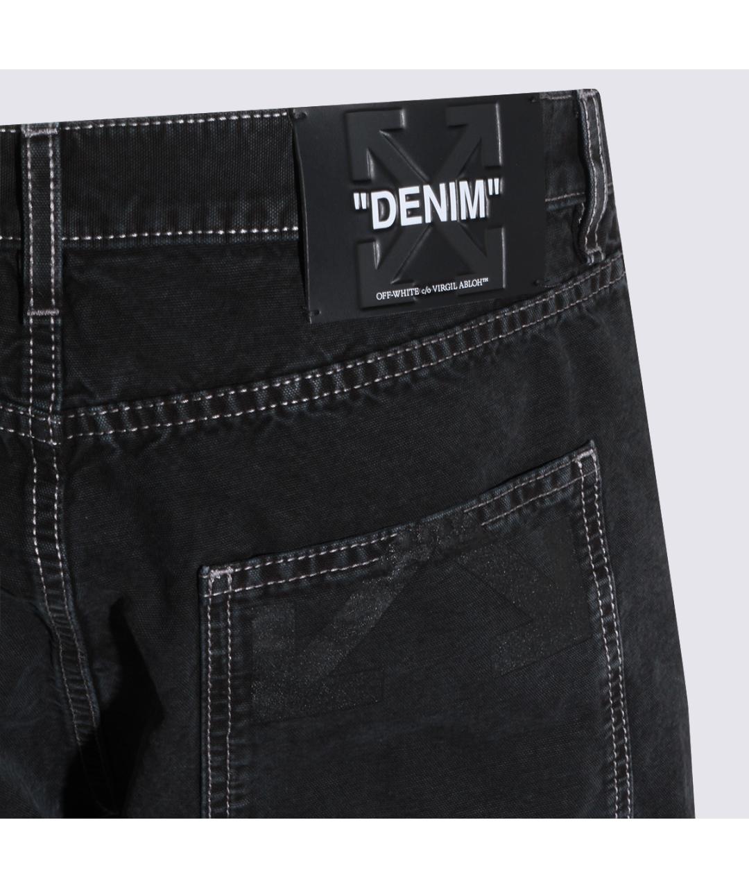 OFF-WHITE Черные хлопковые повседневные брюки, фото 4