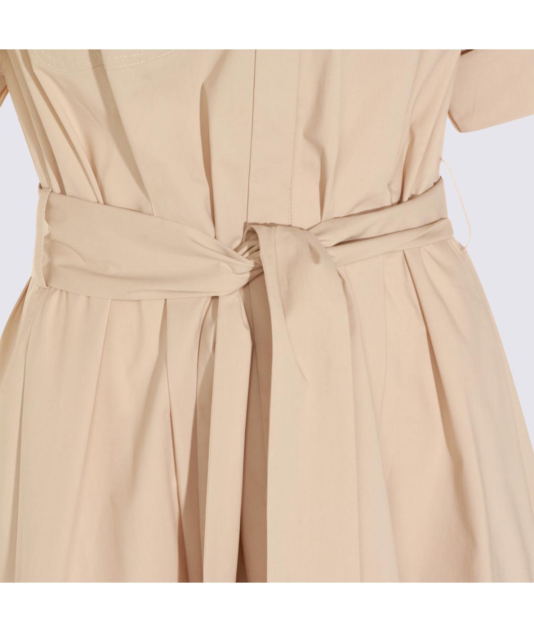 ANTONELLI FIRENZE Бежевое хлопковое повседневное платье, фото 4