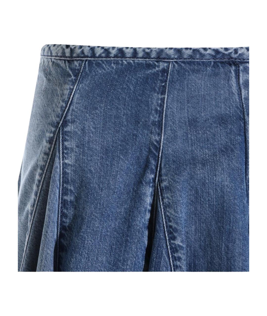 DIESEL Синяя юбка миди, фото 3