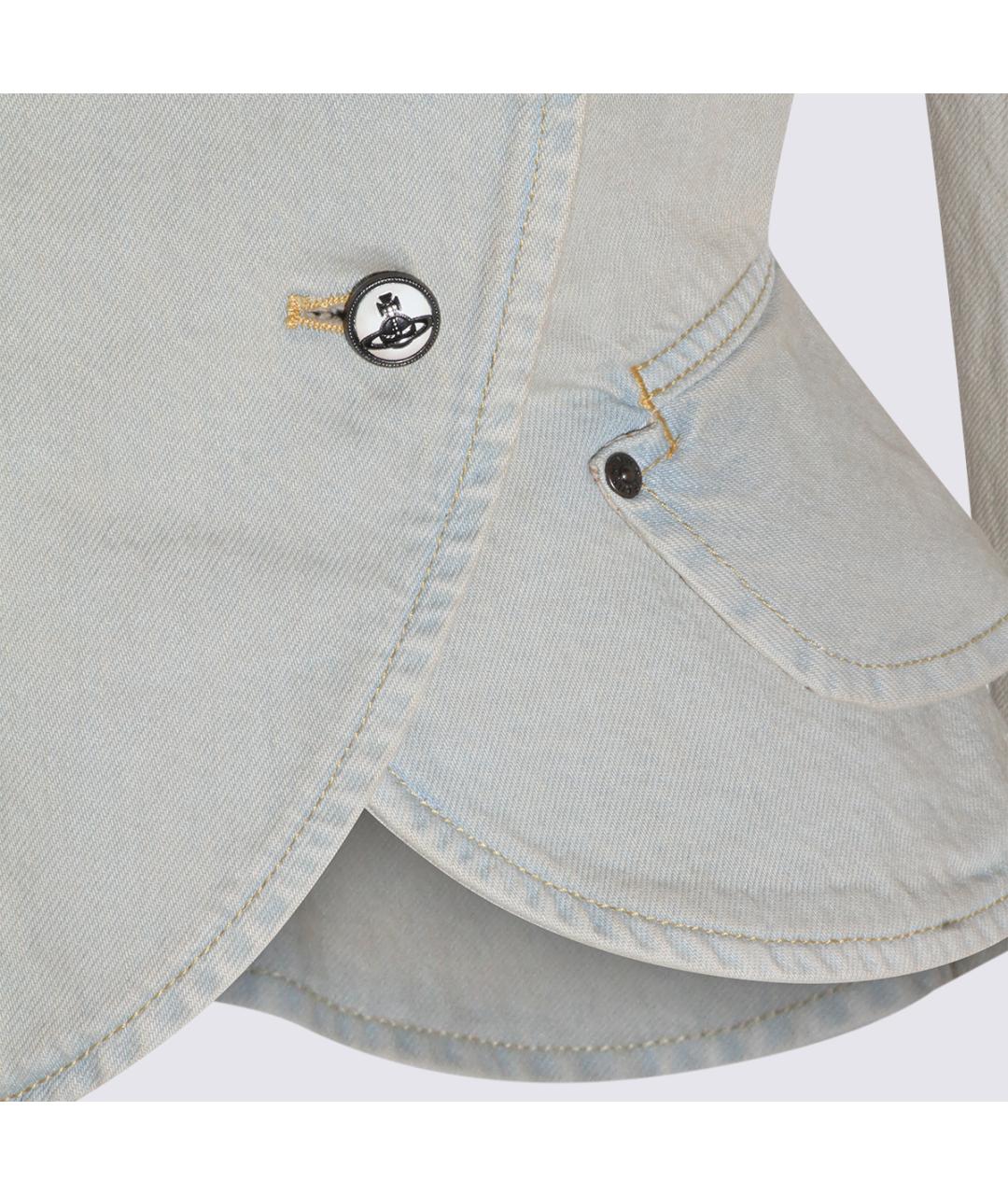 VIVIENNE WESTWOOD Голубой хлопковый жакет/пиджак, фото 3