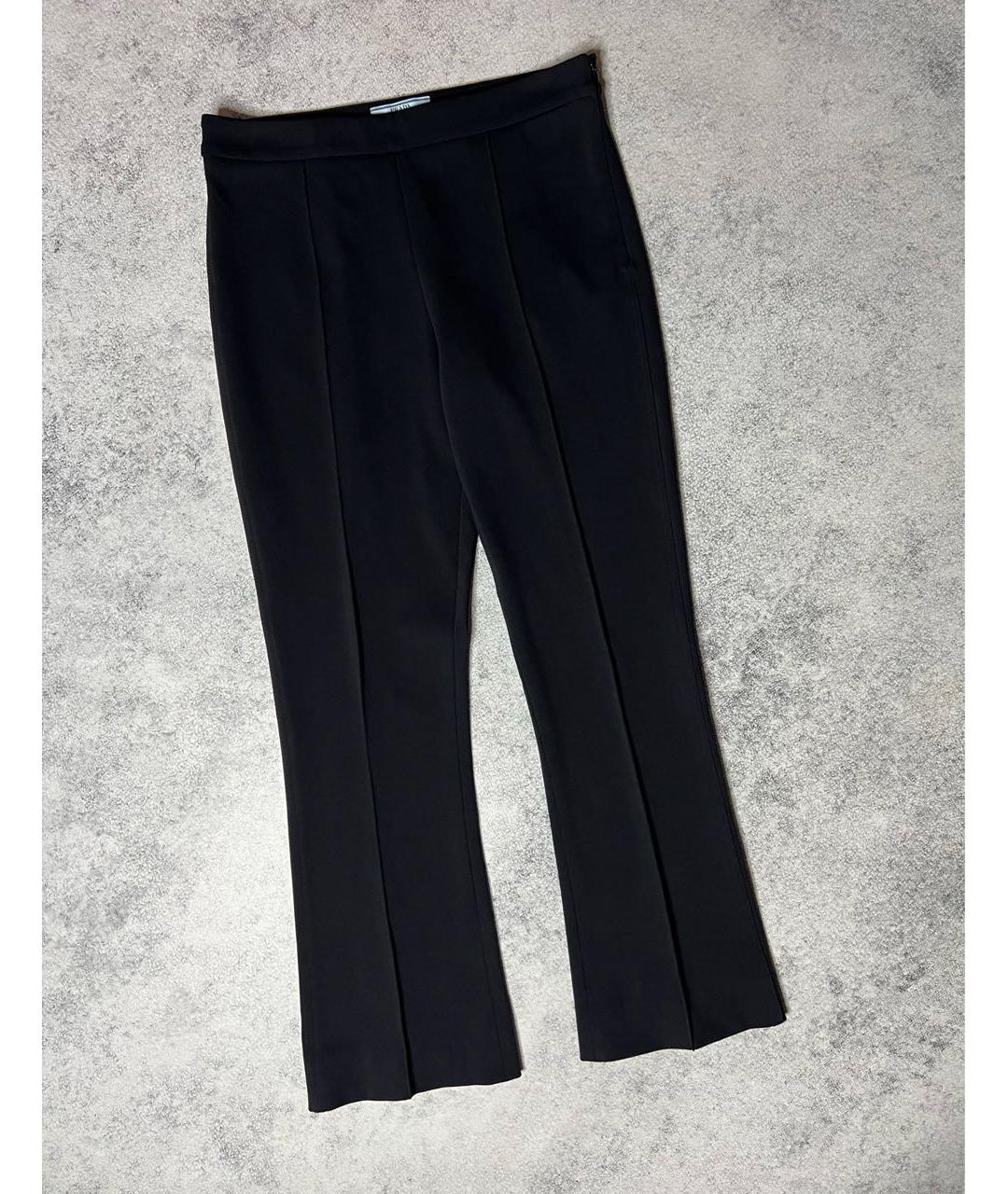 PRADA Черные полиэстеровые брюки узкие, фото 9
