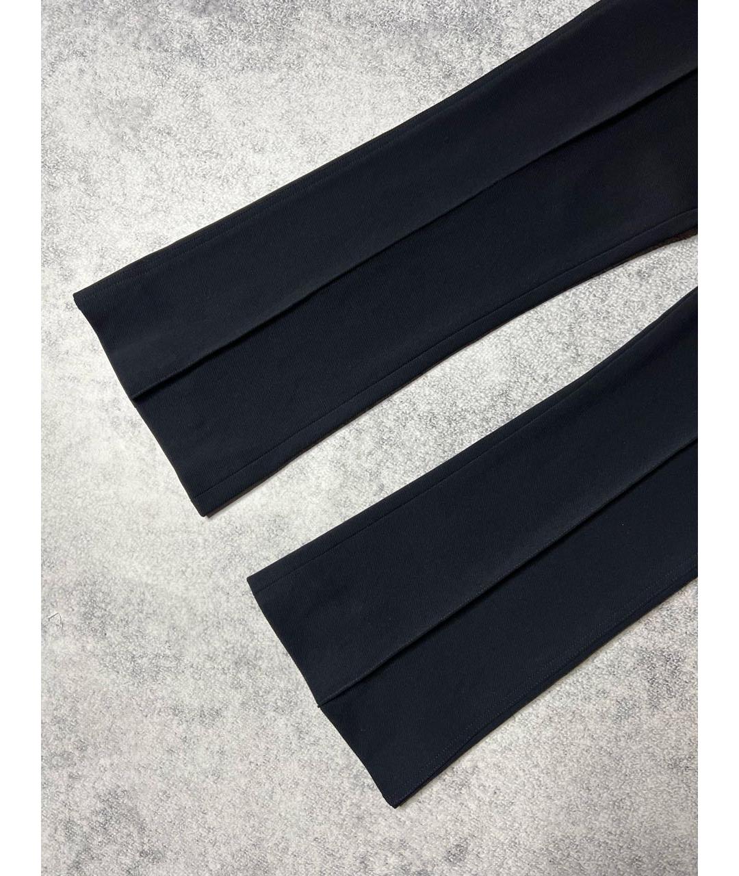 PRADA Черные полиэстеровые брюки узкие, фото 3