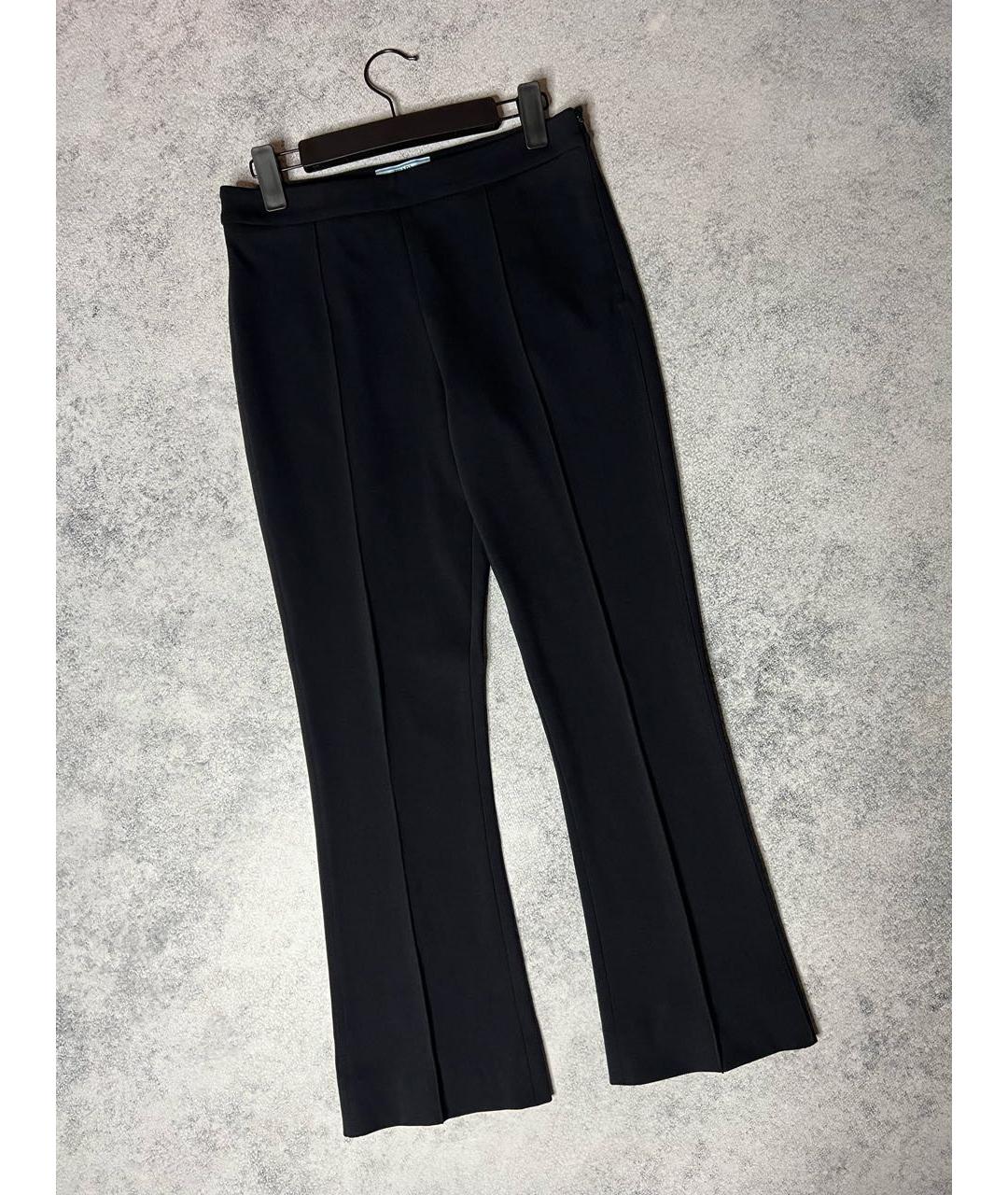 PRADA Черные полиэстеровые брюки узкие, фото 2