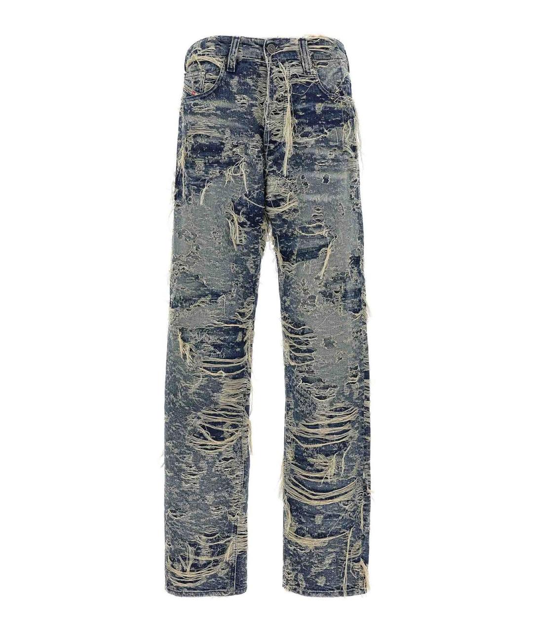 DIESEL Синие хлопковые прямые джинсы, фото 8