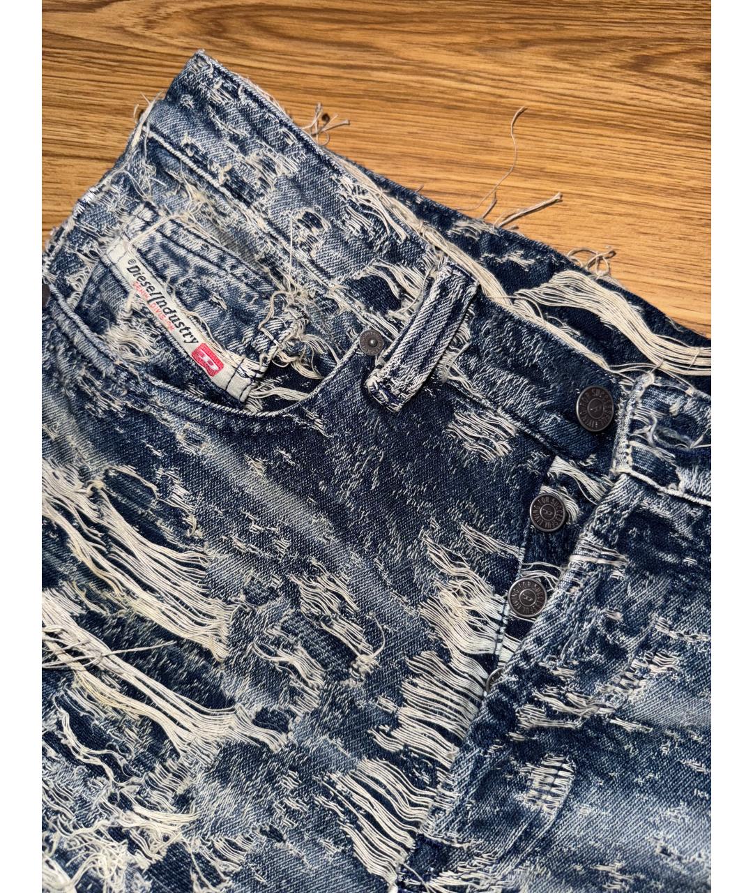 DIESEL Синие хлопковые прямые джинсы, фото 5