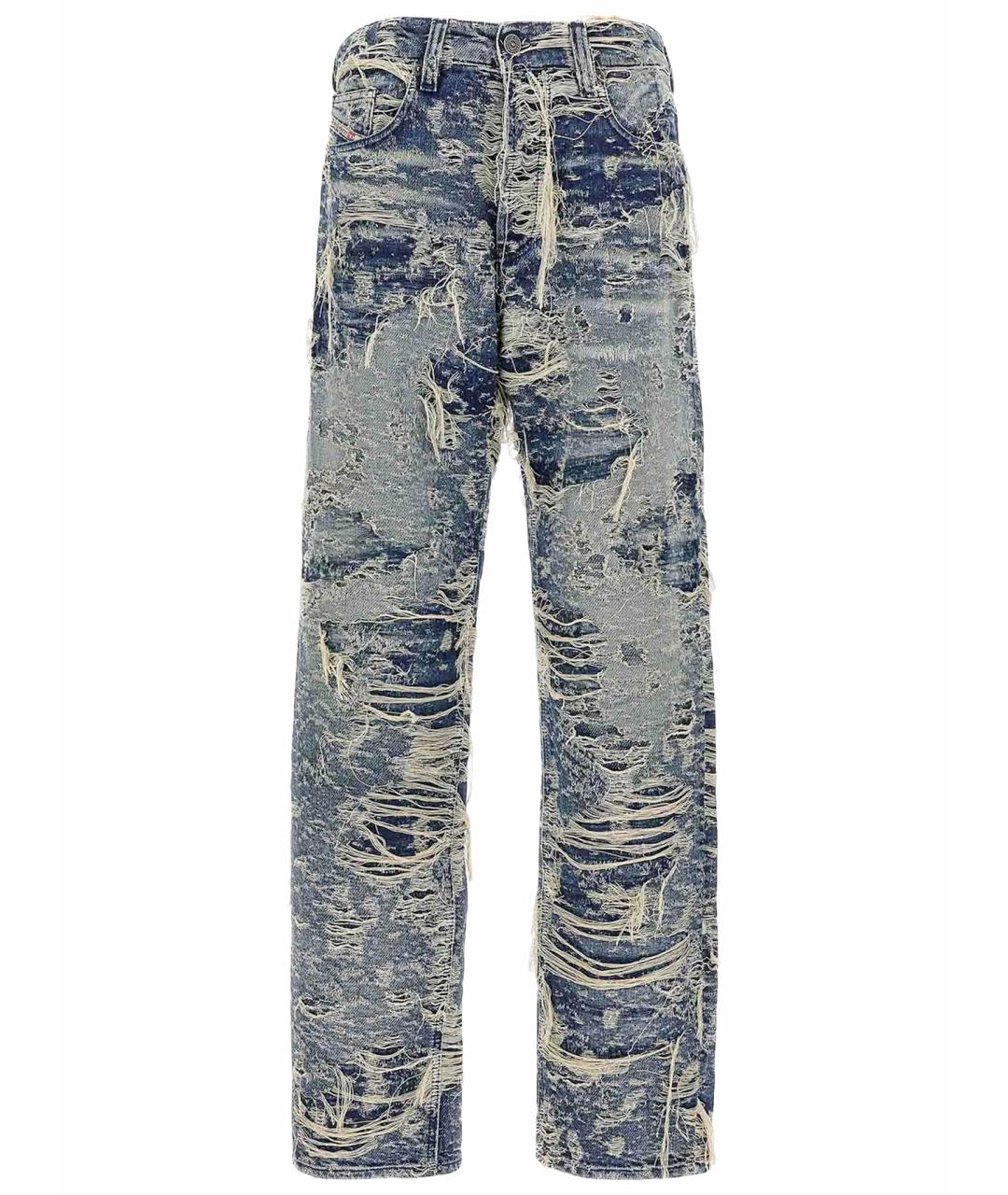 DIESEL Синие хлопковые прямые джинсы, фото 1