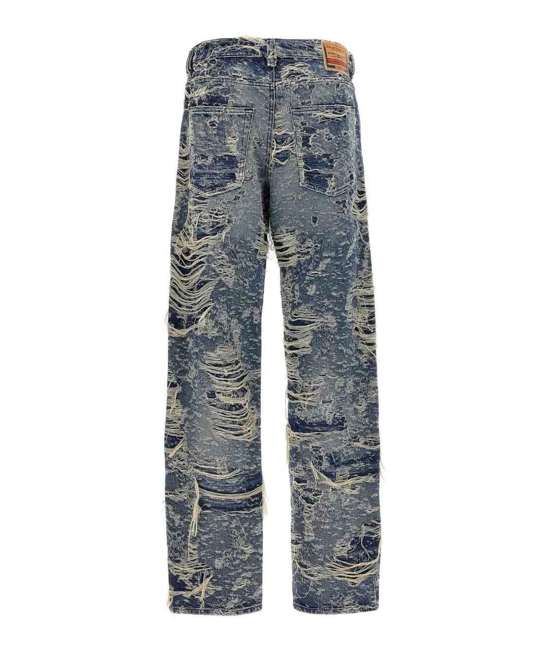 DIESEL Синие хлопковые прямые джинсы, фото 4