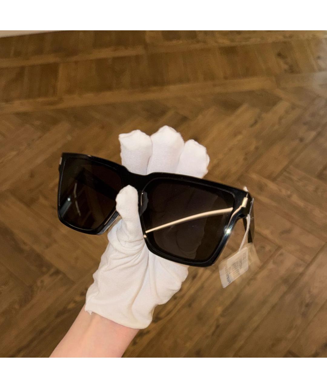 SAINT LAURENT Черные пластиковые солнцезащитные очки, фото 6