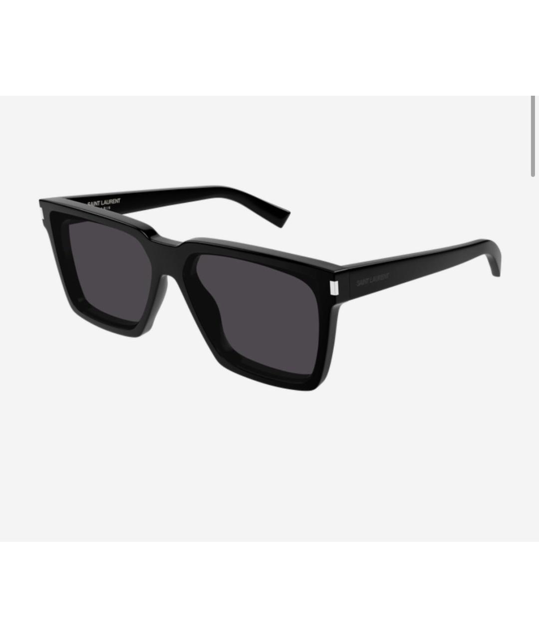 SAINT LAURENT Черные пластиковые солнцезащитные очки, фото 2
