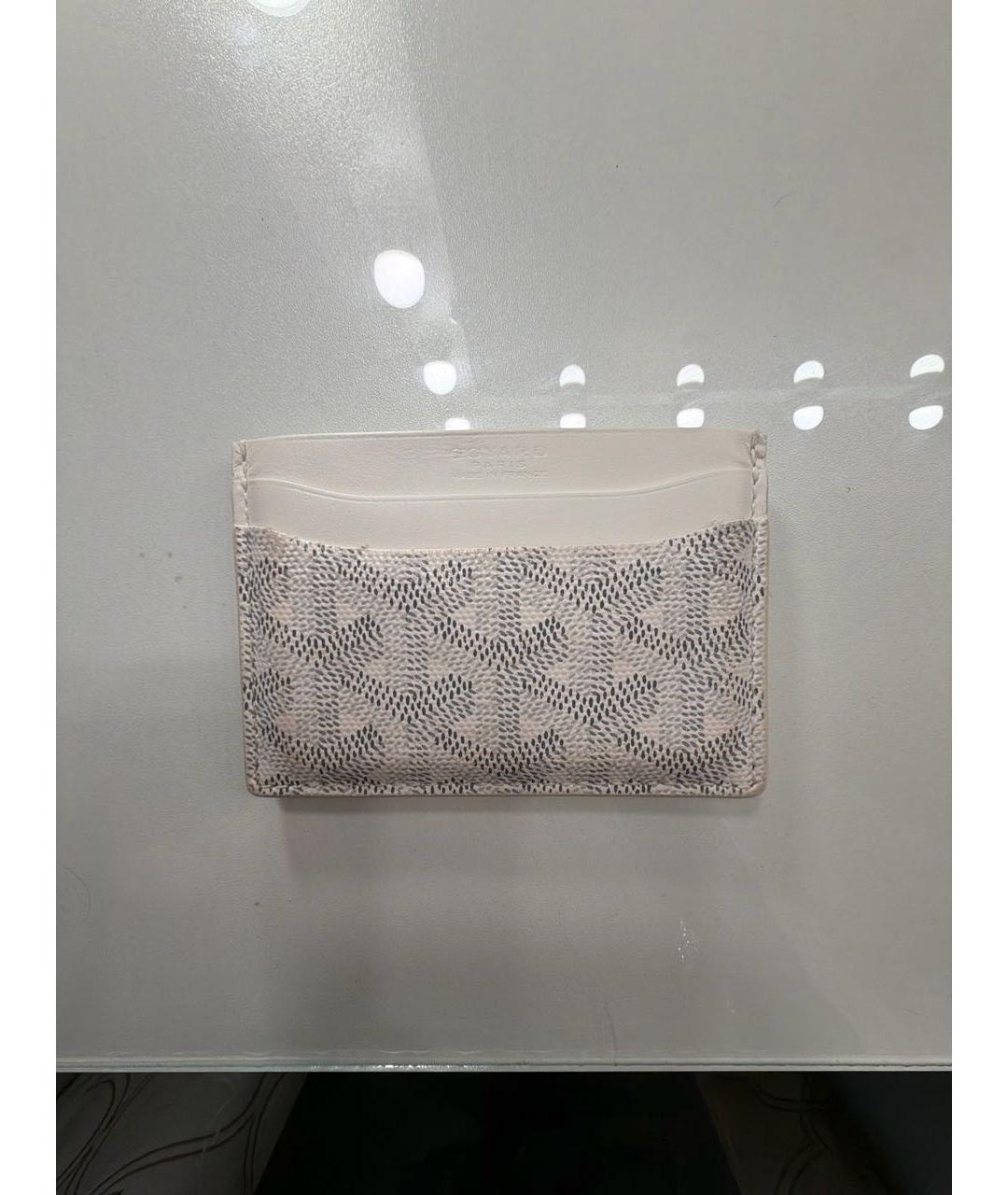 GOYARD Белый кожаный кардхолдер, фото 2