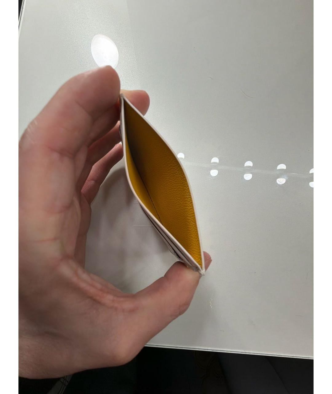 GOYARD Белый кожаный кардхолдер, фото 3