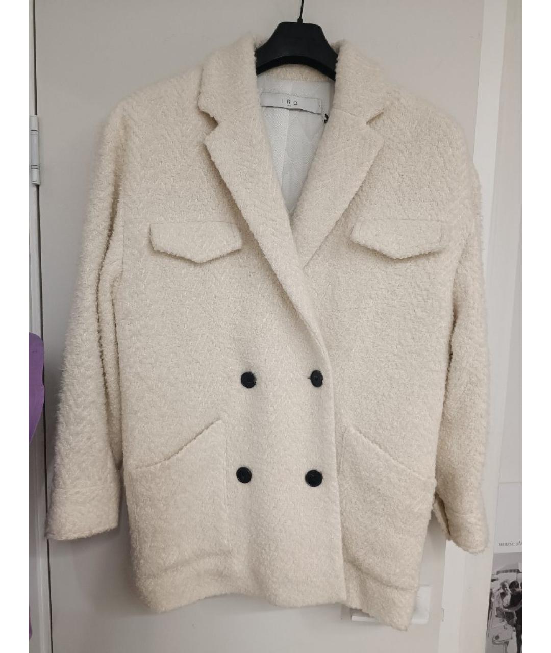 IRO Белое шерстяное пальто, фото 7