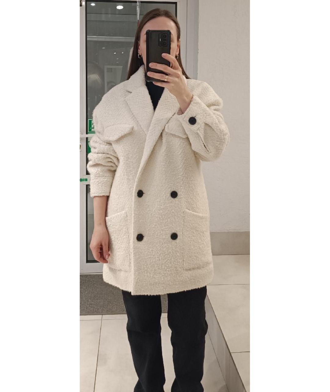 IRO Белое шерстяное пальто, фото 6