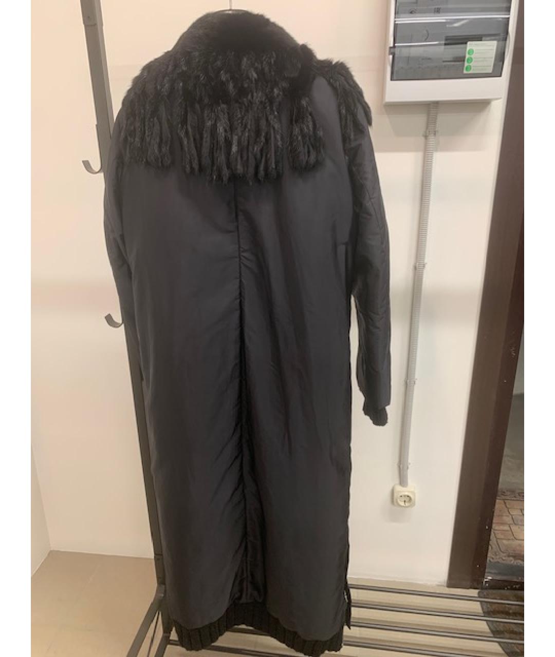 ERMANNO SCERVINO Черное синтетическое пальто, фото 3