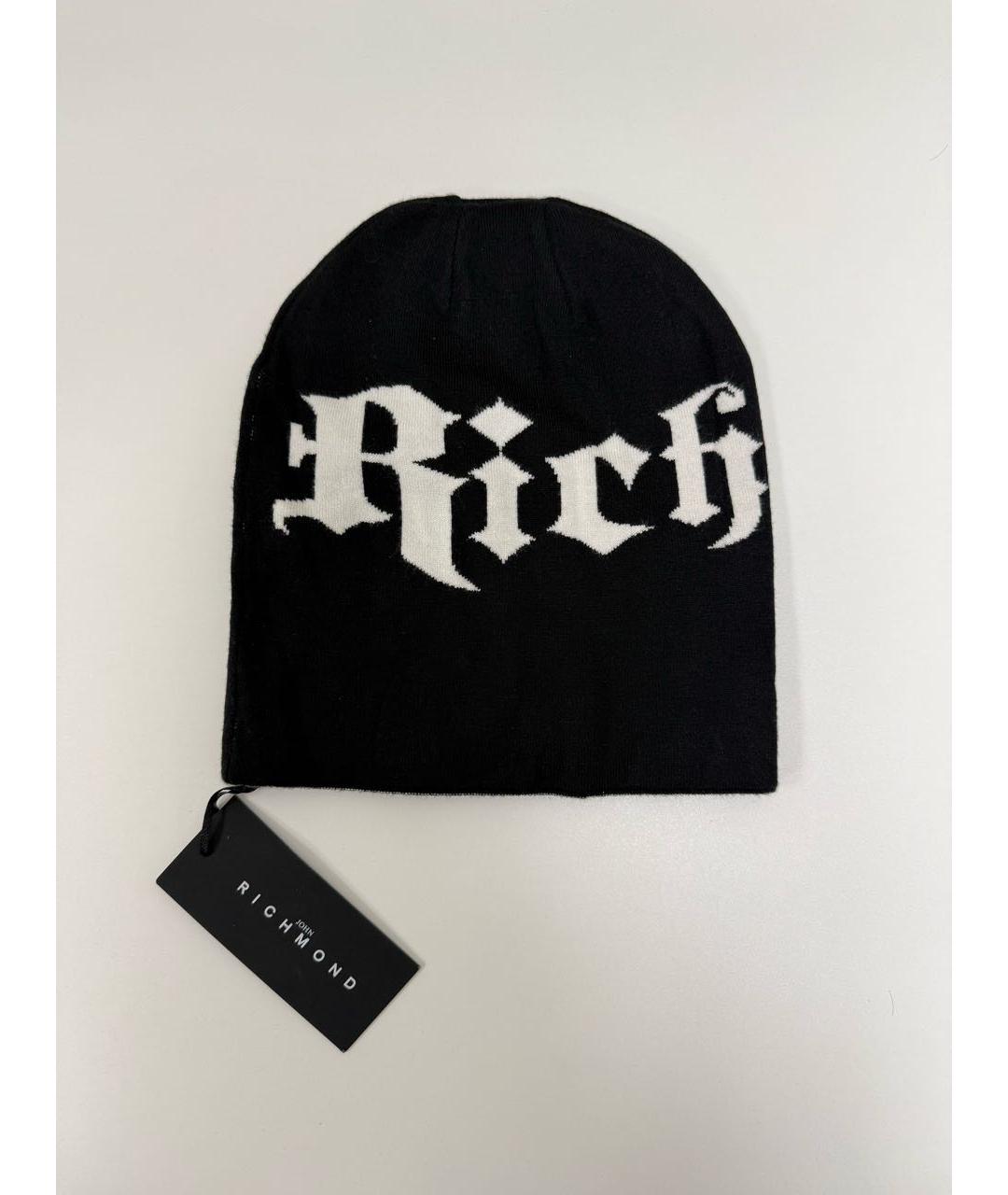 JOHN RICHMOND Черная синтетическая шапка, фото 3