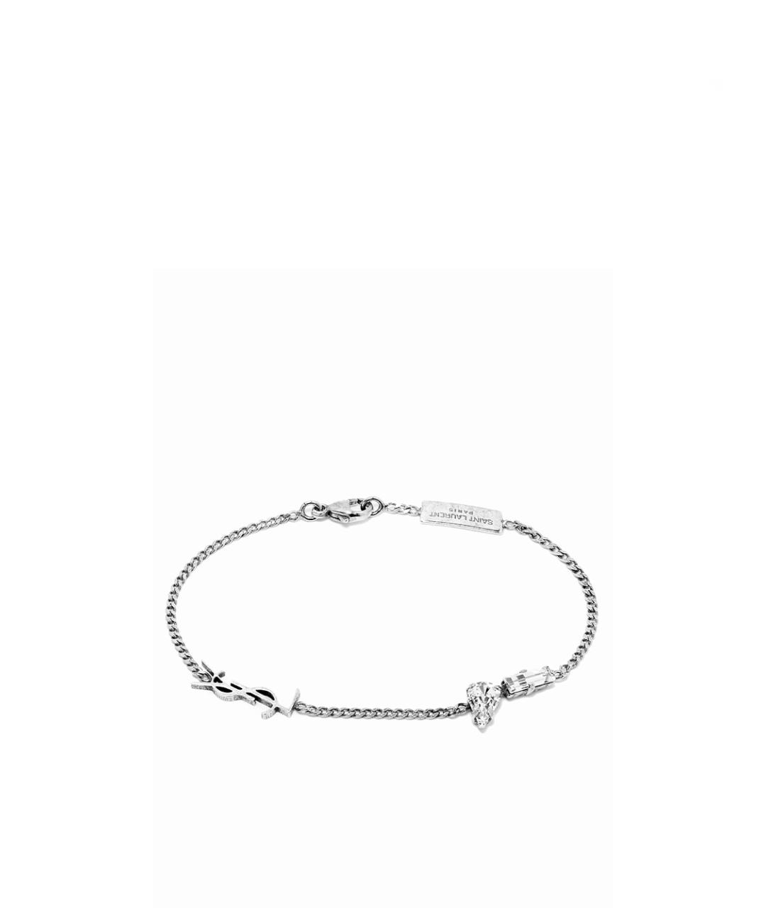 SAINT LAURENT Серебрянный металлический браслет, фото 1