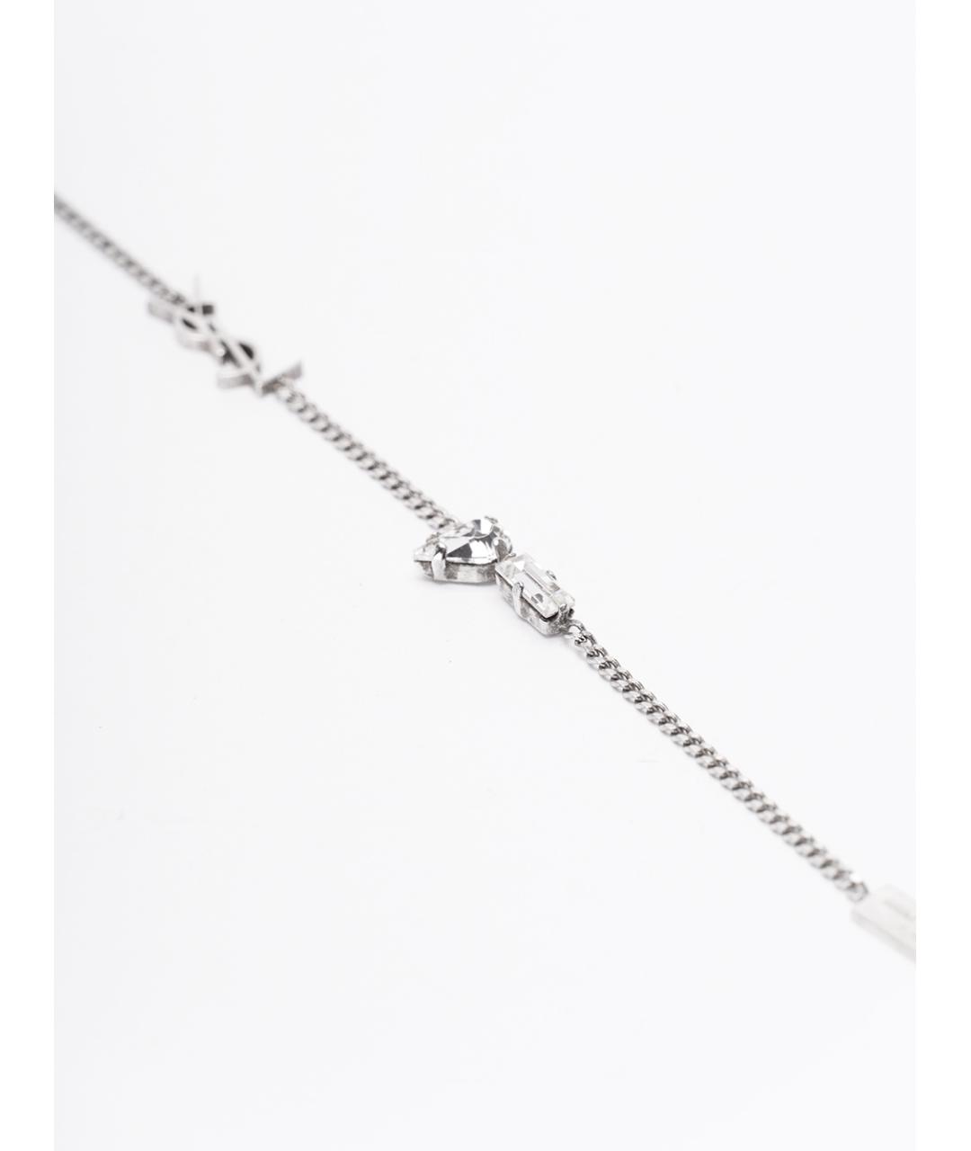 SAINT LAURENT Серебрянный металлический браслет, фото 3