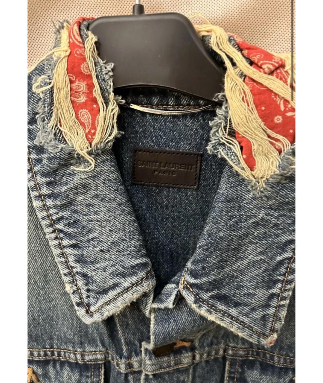 SAINT LAURENT Черная деним куртка, фото 4