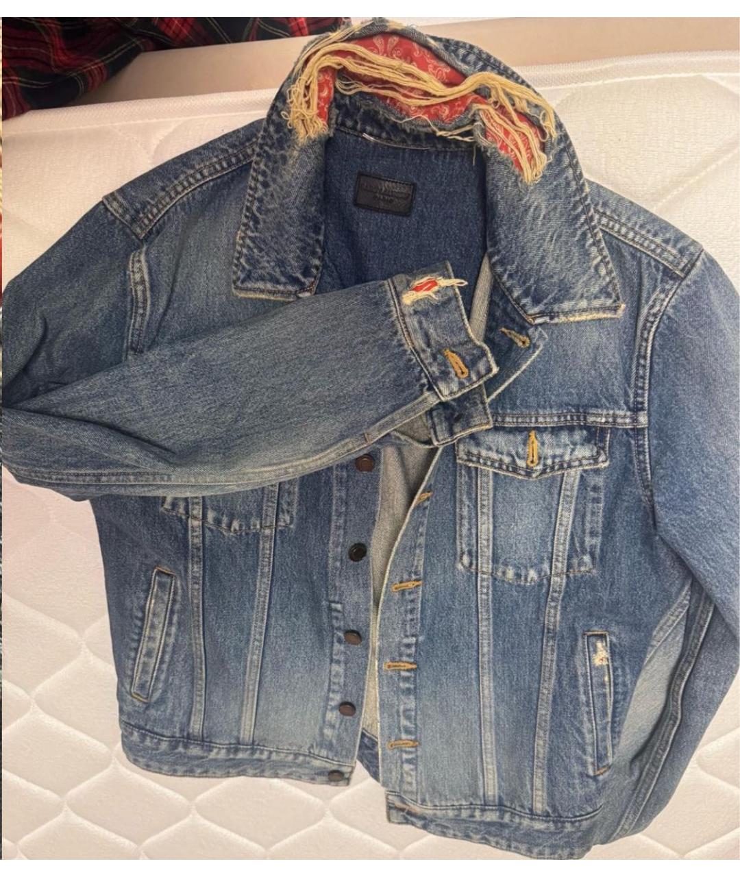 SAINT LAURENT Черная деним куртка, фото 5