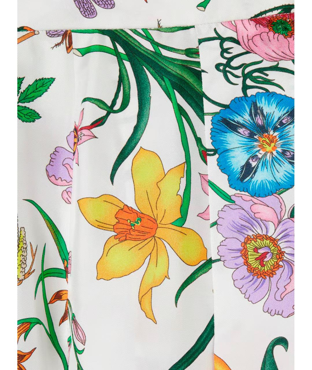 GUCCI Мульти шелковая юбка миди, фото 3