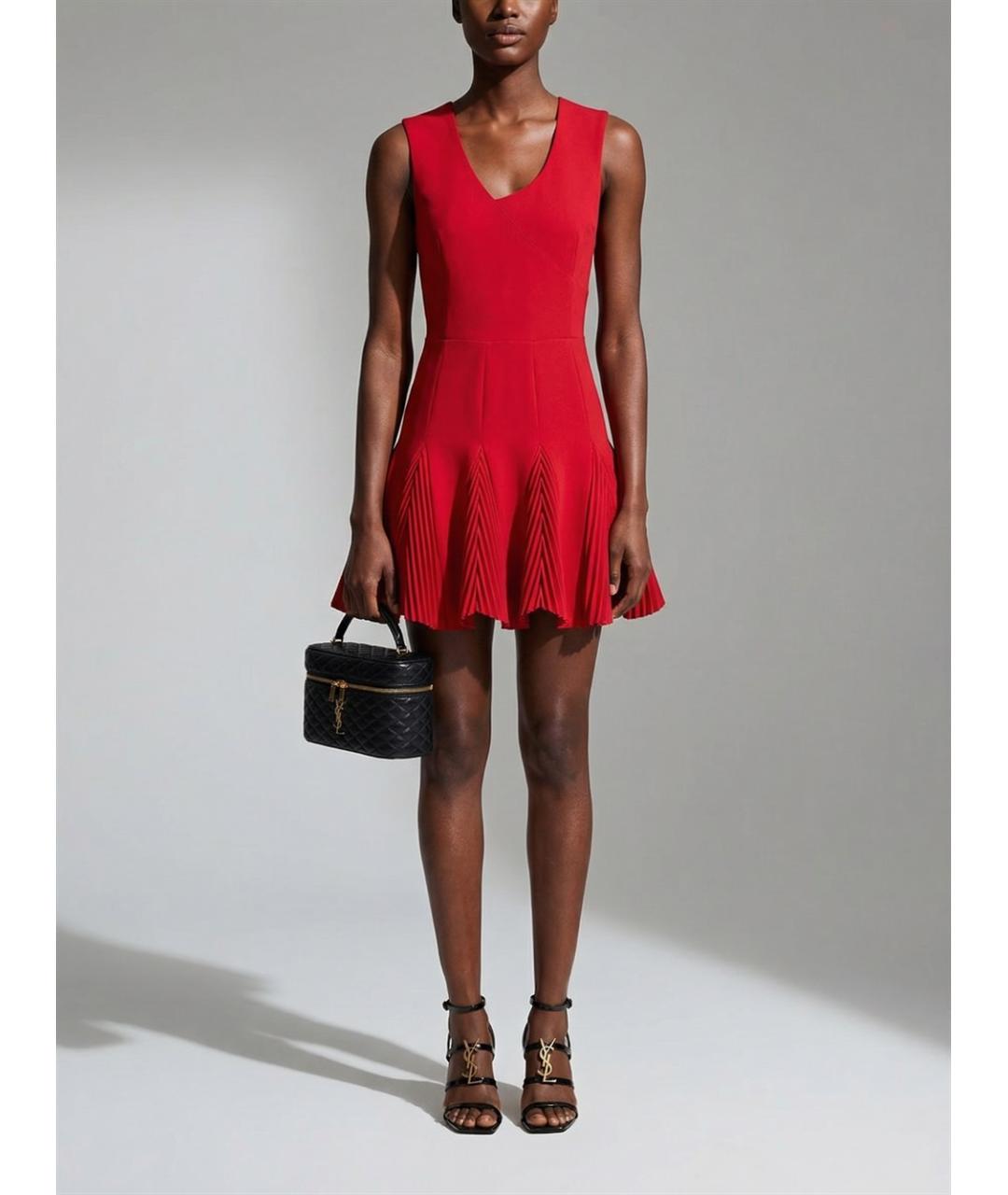 CATALINA Красное полиэстеровое коктейльное платье, фото 2