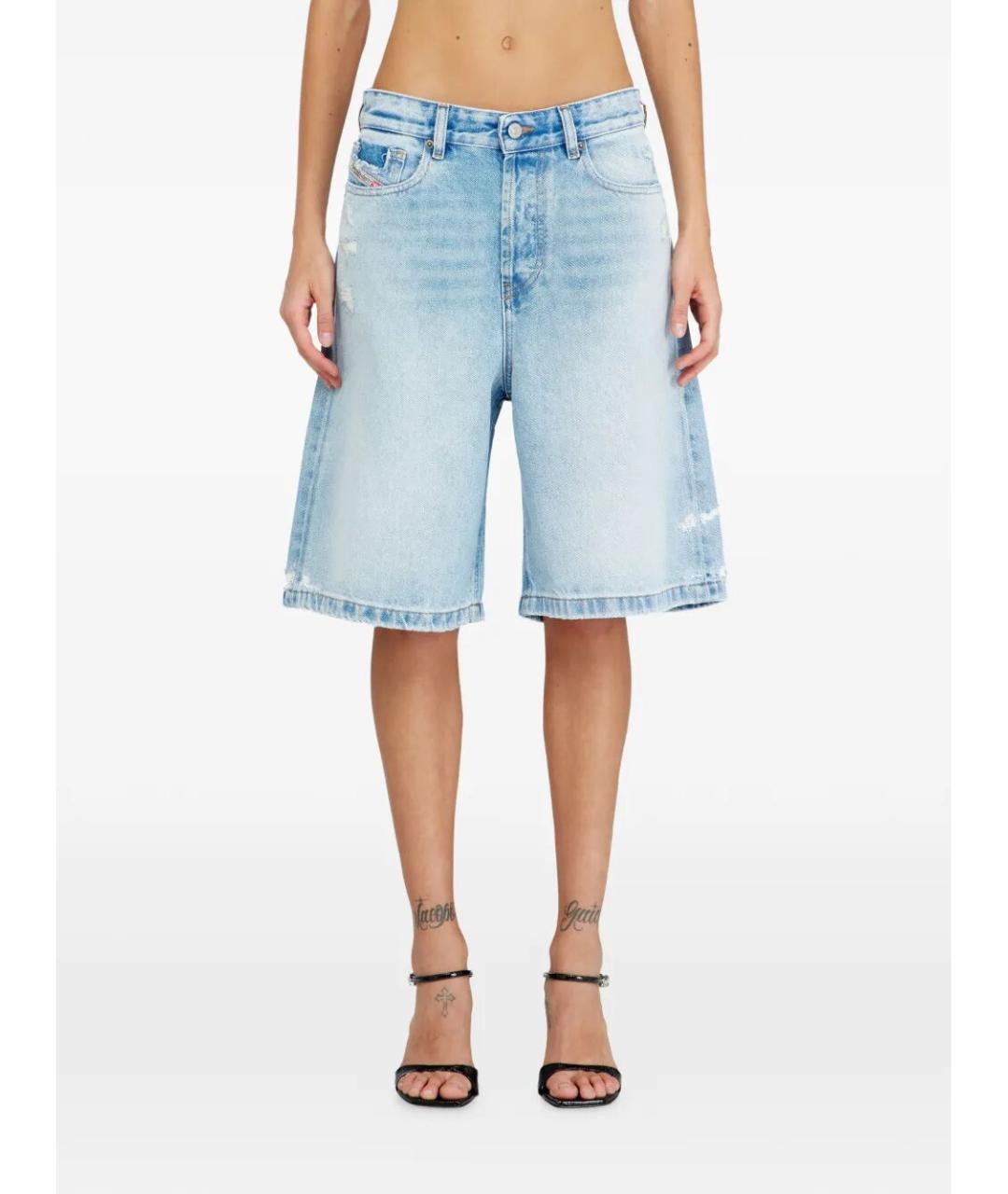 DIESEL Голубые деним шорты, фото 3