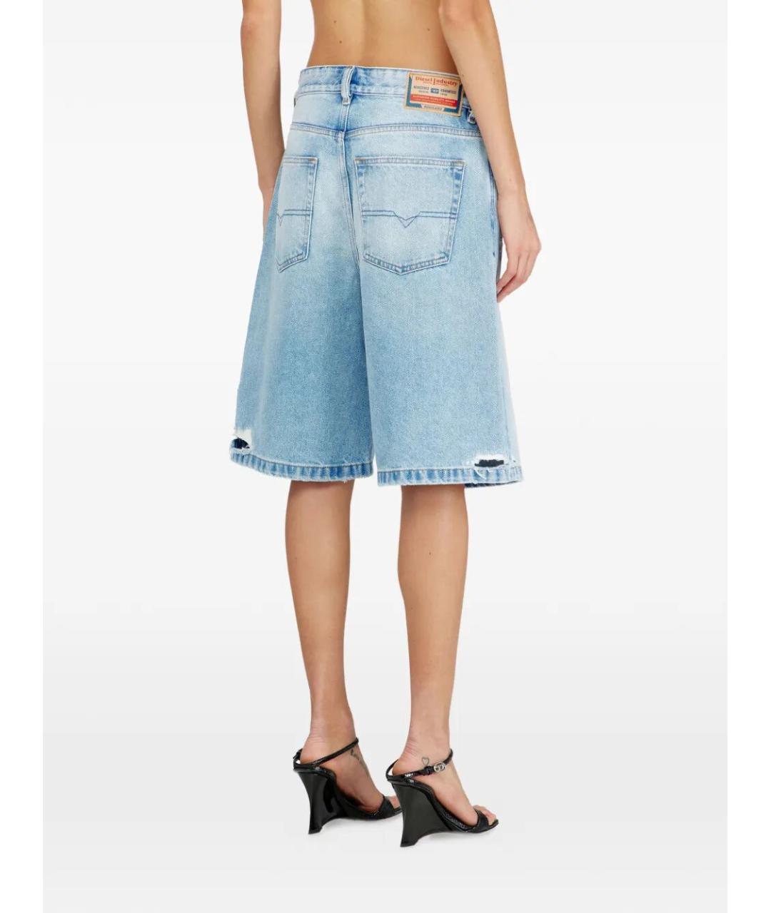 DIESEL Голубые деним шорты, фото 4