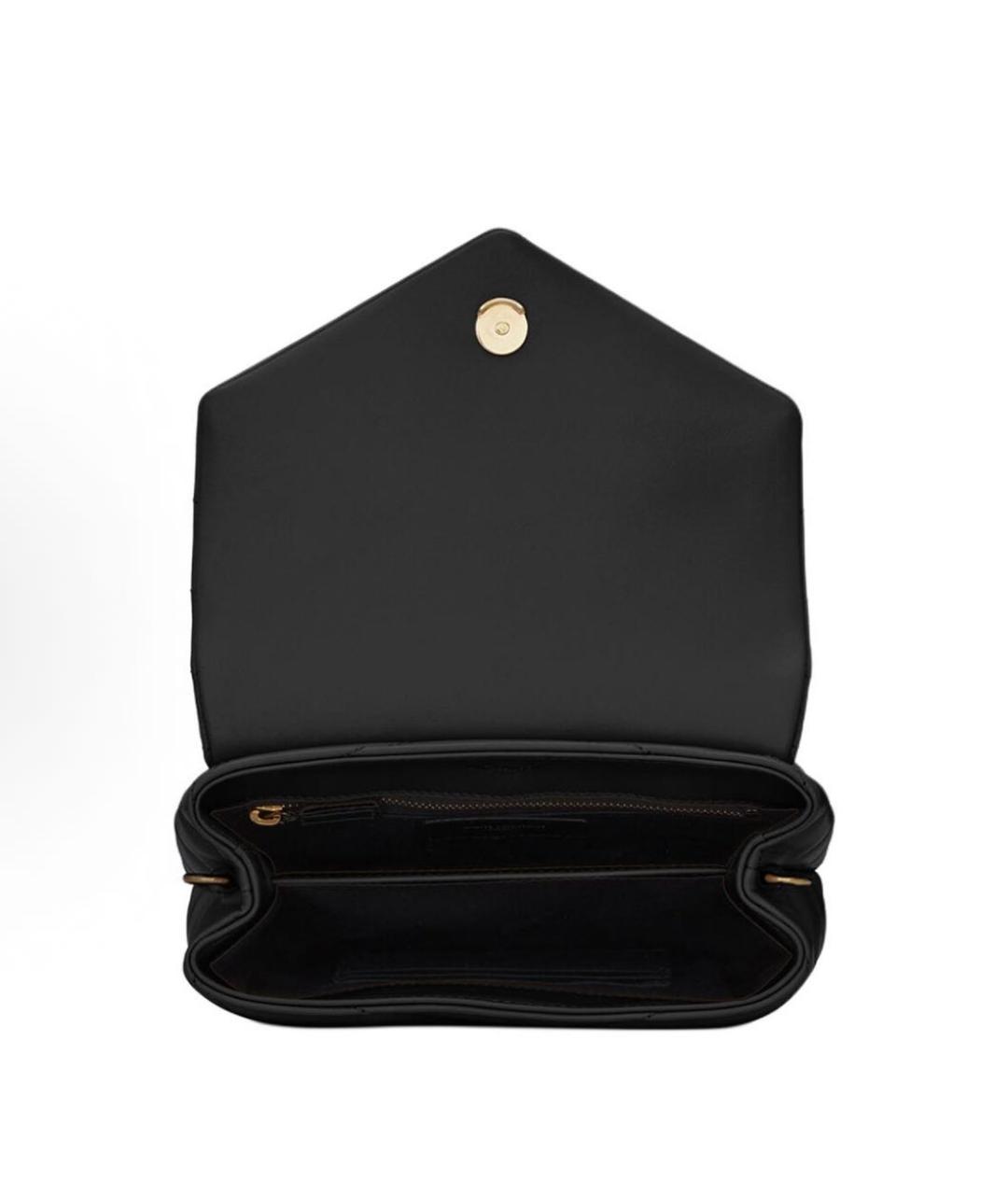 SAINT LAURENT Черная кожаная сумка через плечо, фото 6