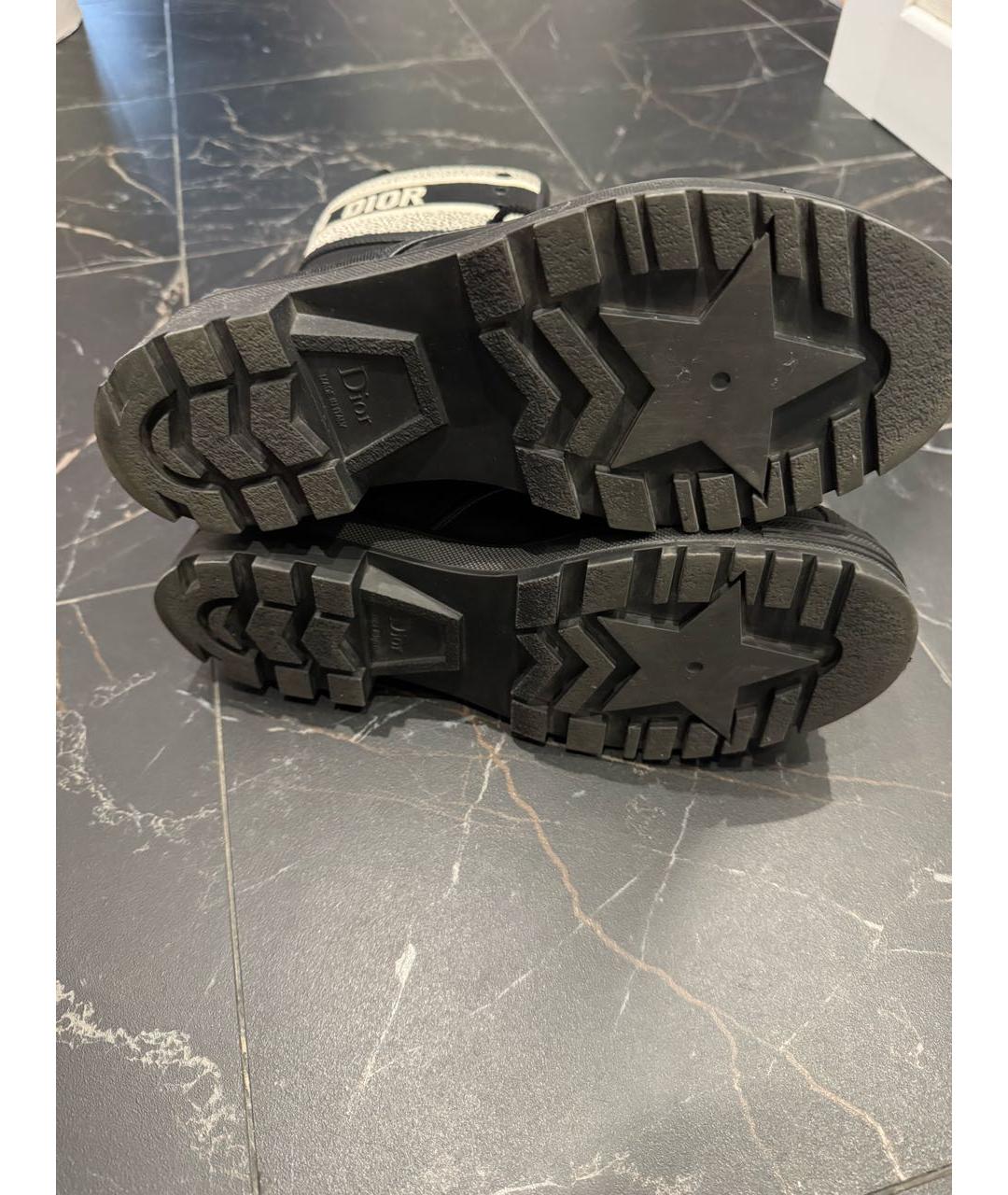 CHRISTIAN DIOR Черные кожаные ботинки, фото 5
