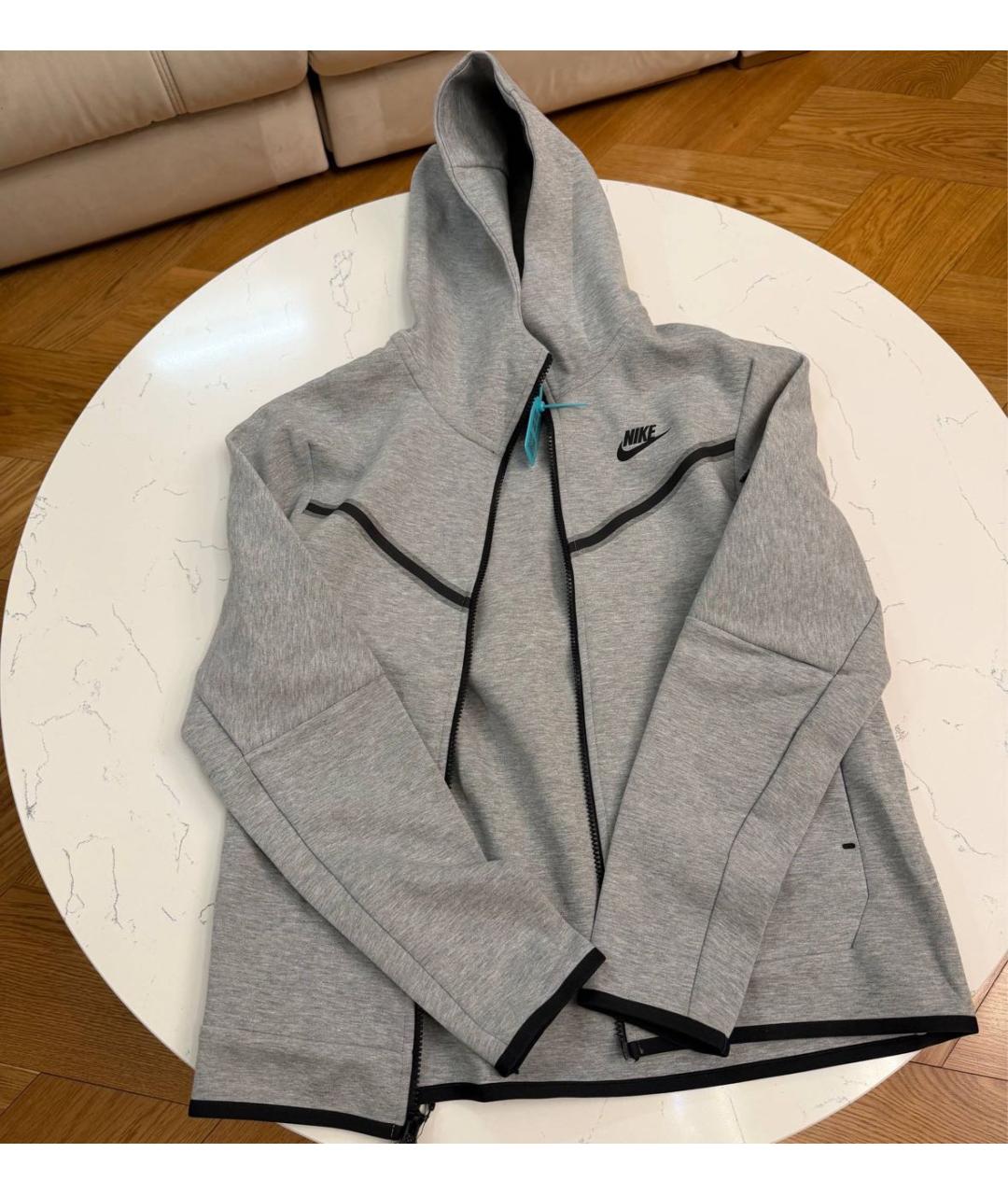 NIKE Серая хлопковая куртка, фото 2