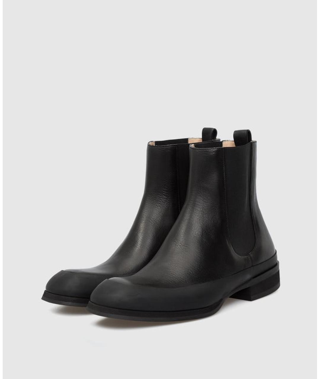 THE ROW Черные кожаные полусапоги, фото 2