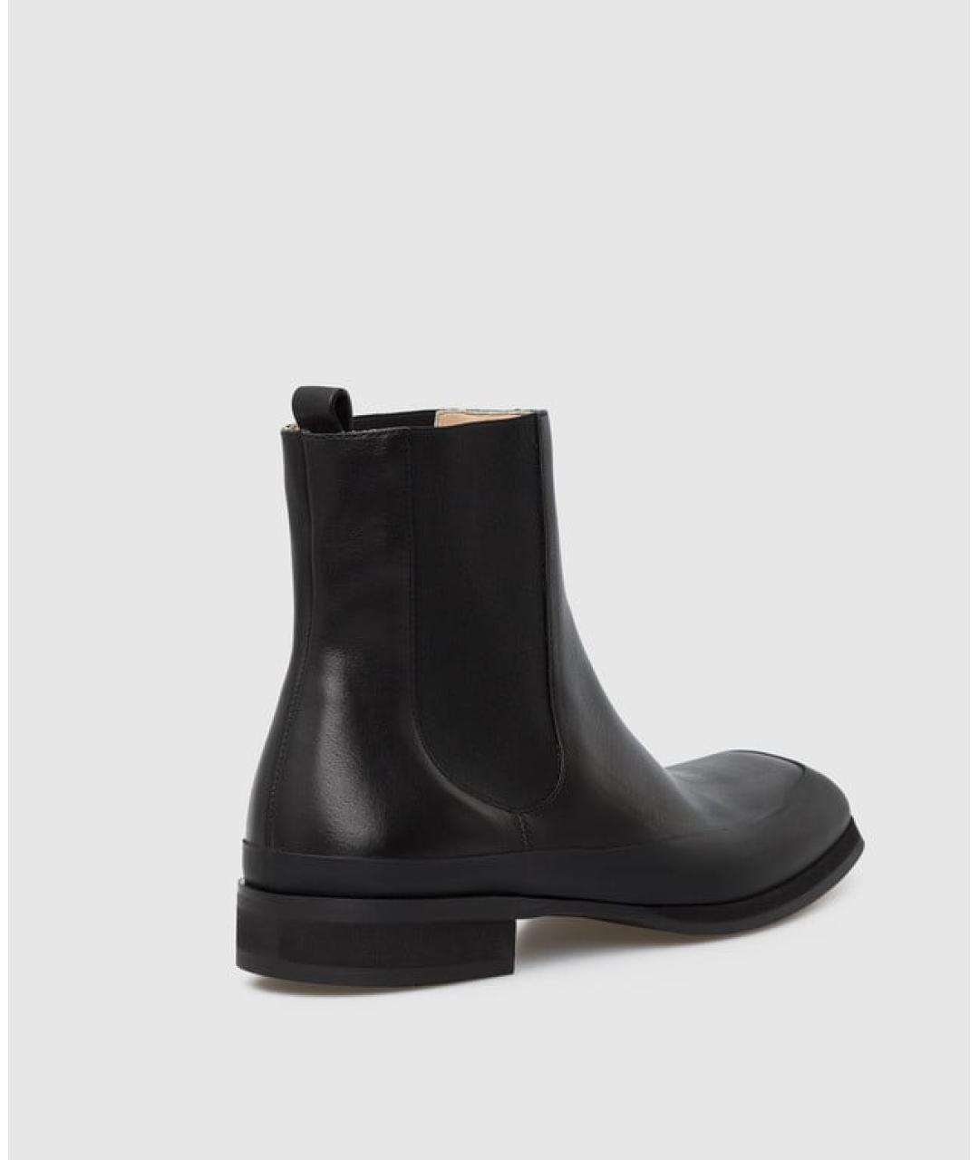 THE ROW Черные кожаные полусапоги, фото 3